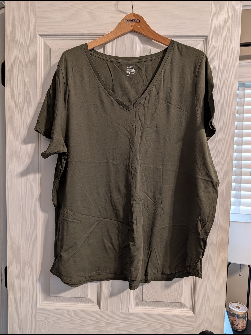 Old Navy Olive Green V-Neck Short Sleeve Tee XXL Tall